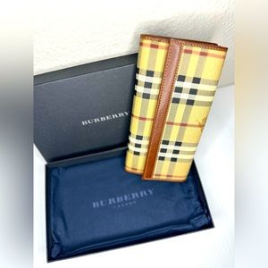 Authentic Burberry London Long Wallet